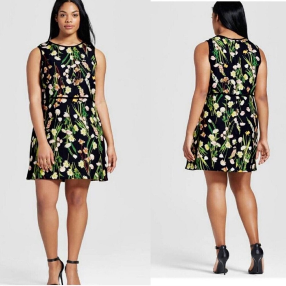 Victoria Beckham for Target Black Floral Dress